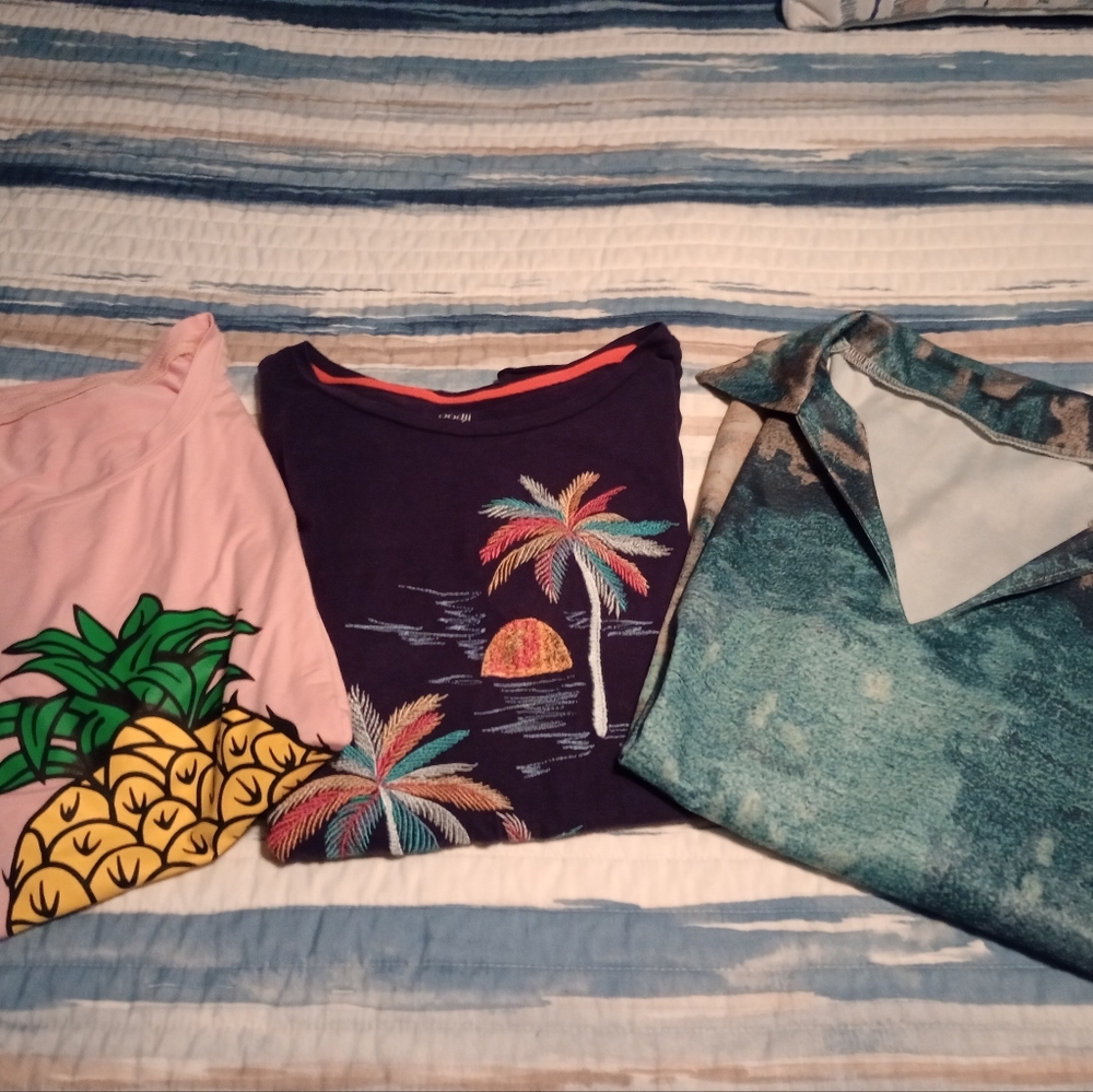 3/$8 Tropical Collection Tops
